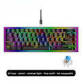 Wired Mechanical Keyboard Green Axis 68 Keys Hot-Swappable Side-Engraved Gradient E-Sports Gaming Keyboard