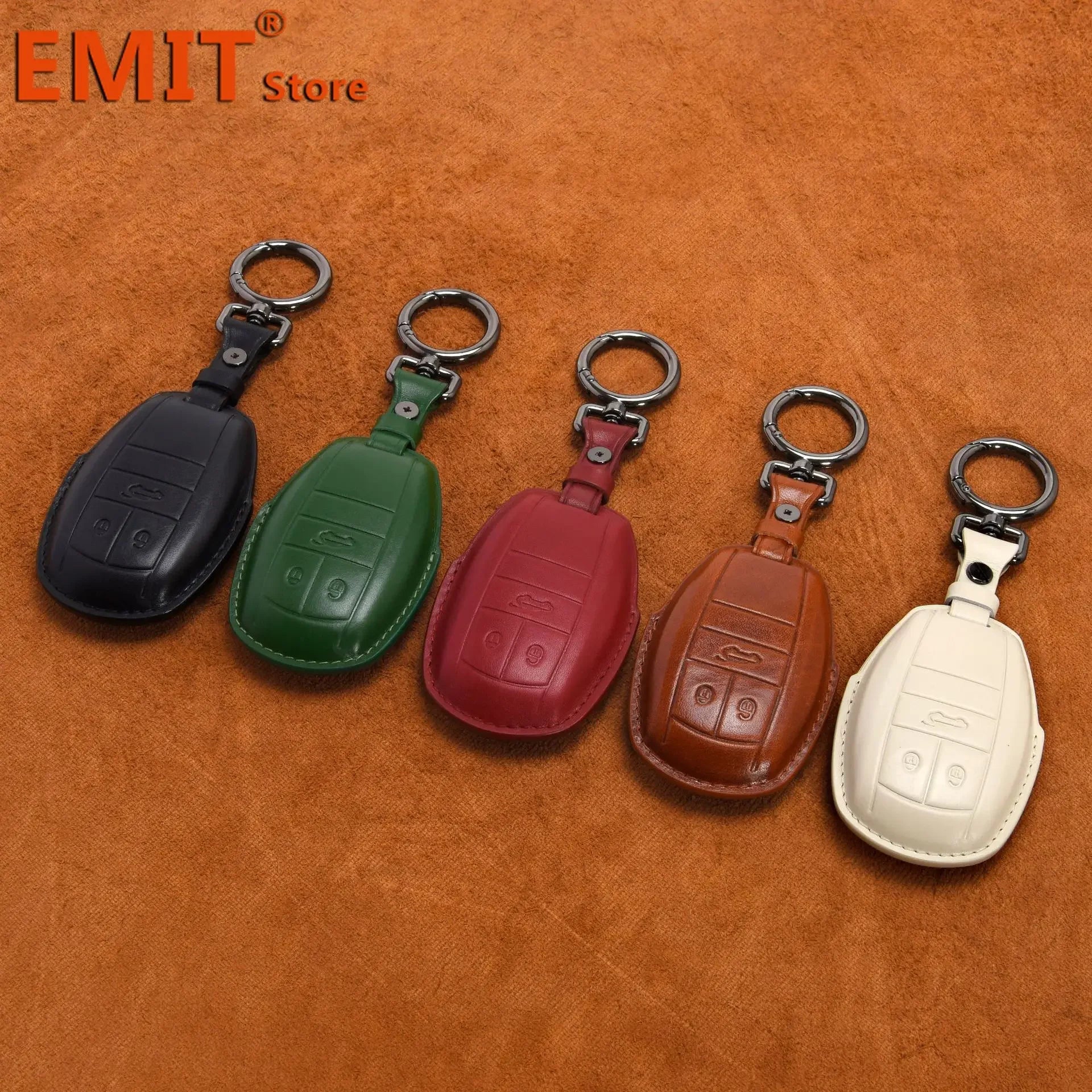 Handmade Leather Key Fob for Bentley Bentayga Continental Flying Spur Mulsanne PHEV Continental GT Cover Case Car Accessories
