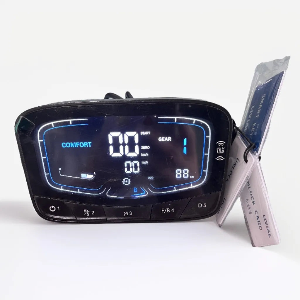 Boyueda S5 60V 45A Electric Scooter Dual Motor Controller 6000W 3000W*2 E Scooter Parts LIVIAE NFC Display Finger Twist Throttle