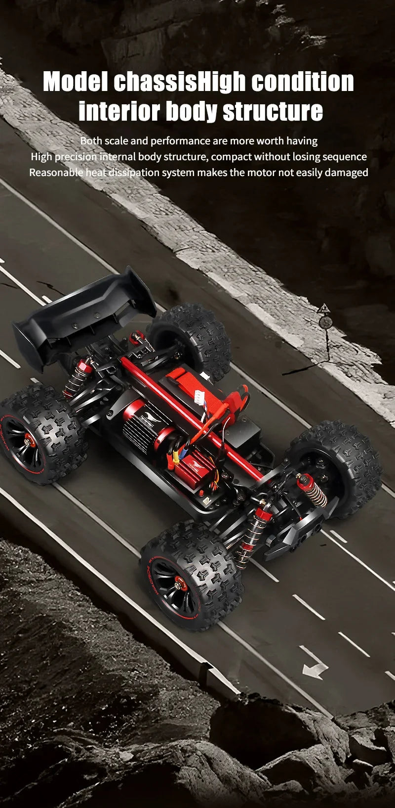 1:16 85KM/H Or 50KM/H 4WD RC Car With LED Remote Control Cars High Speed Drift Monster 4x4 Truck for Kids vs Wltoys 124017 Toys
