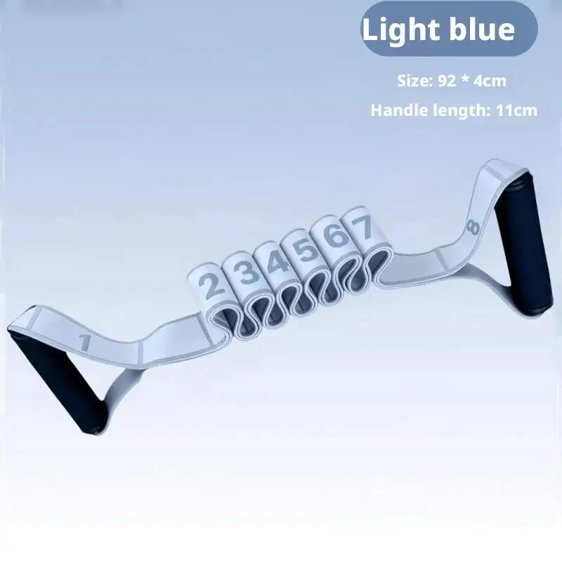 Yoga Stretch Resistance Bands Dance Resistance Band Digital Elasticity Adult High Elasticity Multi-Segment Belt Fitness Products