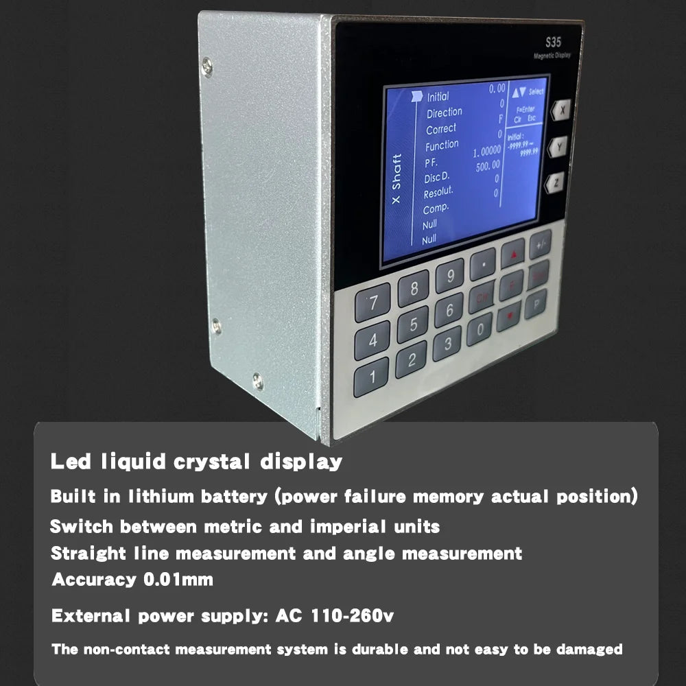 Mini tTtl Readout Lcd Set Dro Magnetic 2 Axis Sino Optical Lathe Electronic Linear  Scales Digital Measuring