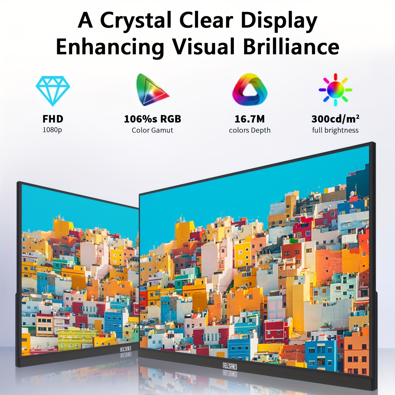 24 Inch Full HD 100Hz IPS Gaming Monitor - Enjoy Seamless Gameplay with FreeSync, HDR, and Low Blue Light - VESA Mountable with Type-C Ports and GamePlus Technology