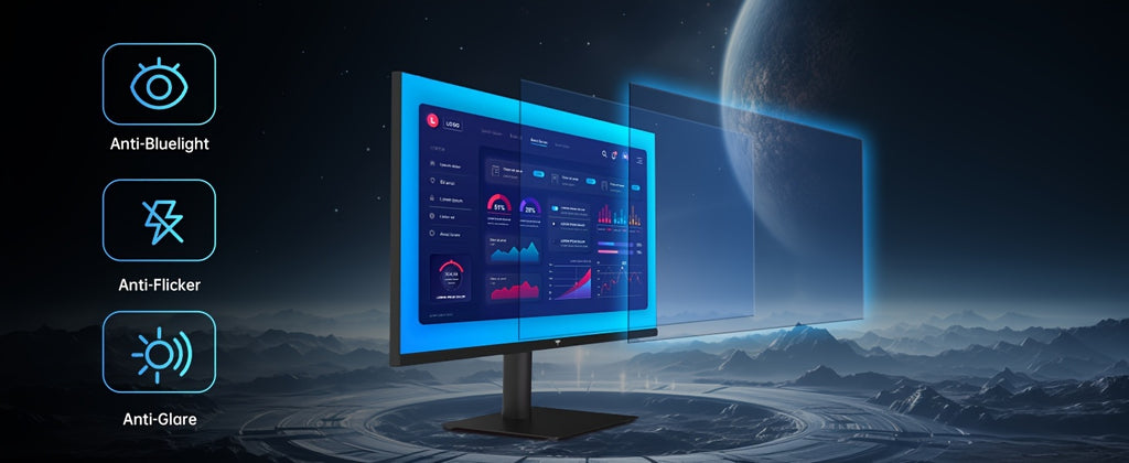 27" QHD 100Hz IPS Gaming Monitor - 2560x1440, 100% High Color Gamut, 123% SRGB, Anti-Blue Light, FreeSync & GSync, Ideal for Casual Gaming and Working