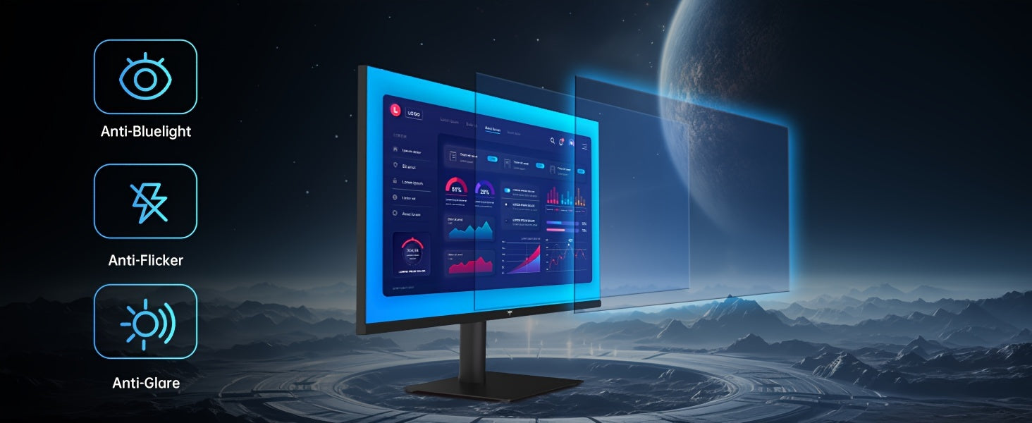 27" QHD 100Hz IPS Gaming Monitor - 2560x1440, 100% High Color Gamut, 123% SRGB, Anti-Blue Light, FreeSync & GSync, Ideal for Casual Gaming and Working