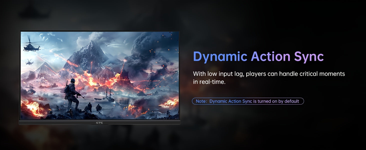 24.5'' KTC Gaming Monitor - 180Hz Fast IPS 1080P, 1Ms Response Time, 128%sRGB HDR10, Freesync, X2/DP1, VESA Mount, Tilt Adjustable, Xbox PS5 Switch Cable Included