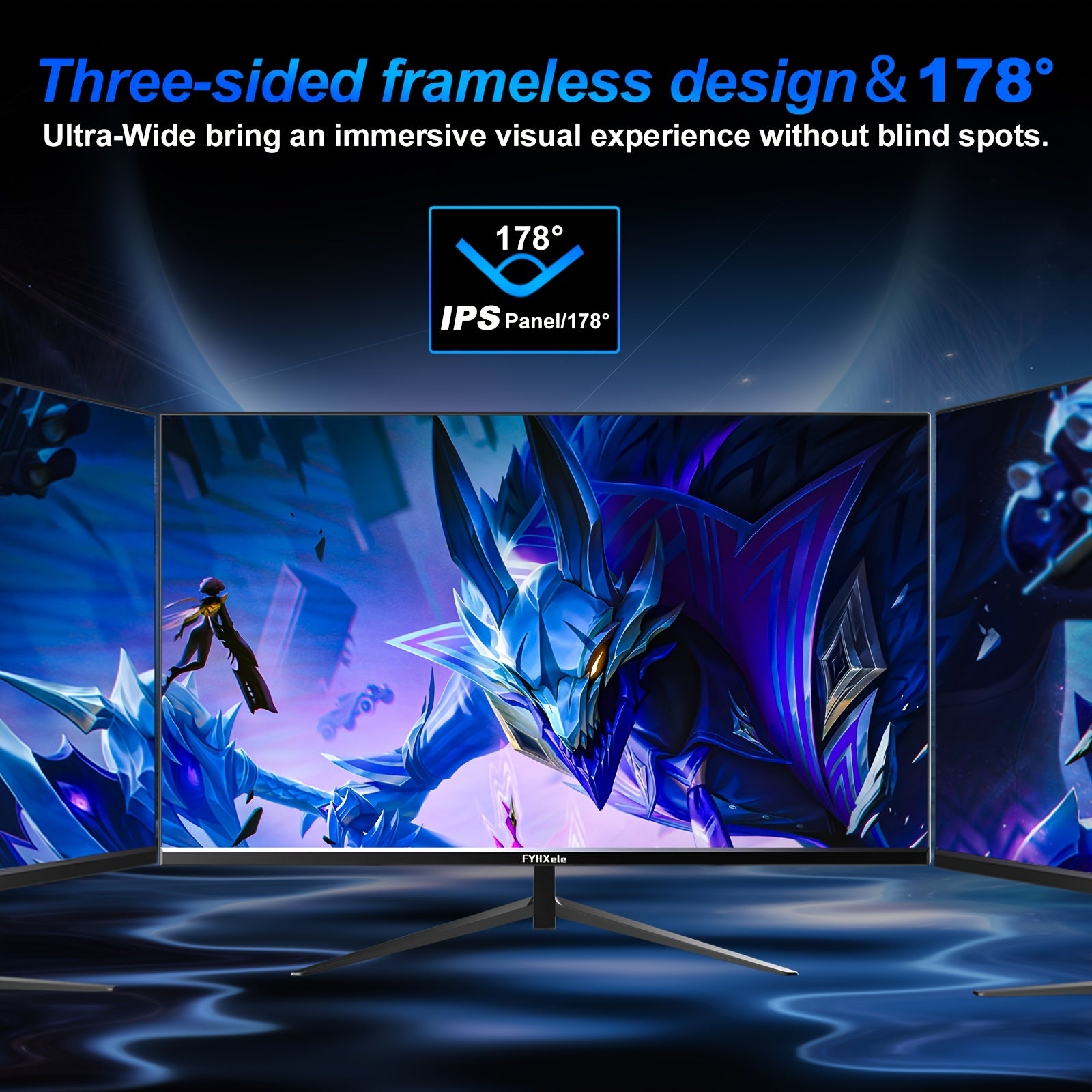 27-inch 170hz IPS Gaming Monitor, 1ms MPRT, QHD 1440P (2560X1440) Gaming Monitor, Support 144hz/165hz/170hz, AMD Freesync Premium Display, Eye Care, DisplayPort, HDTV, VESA Mount