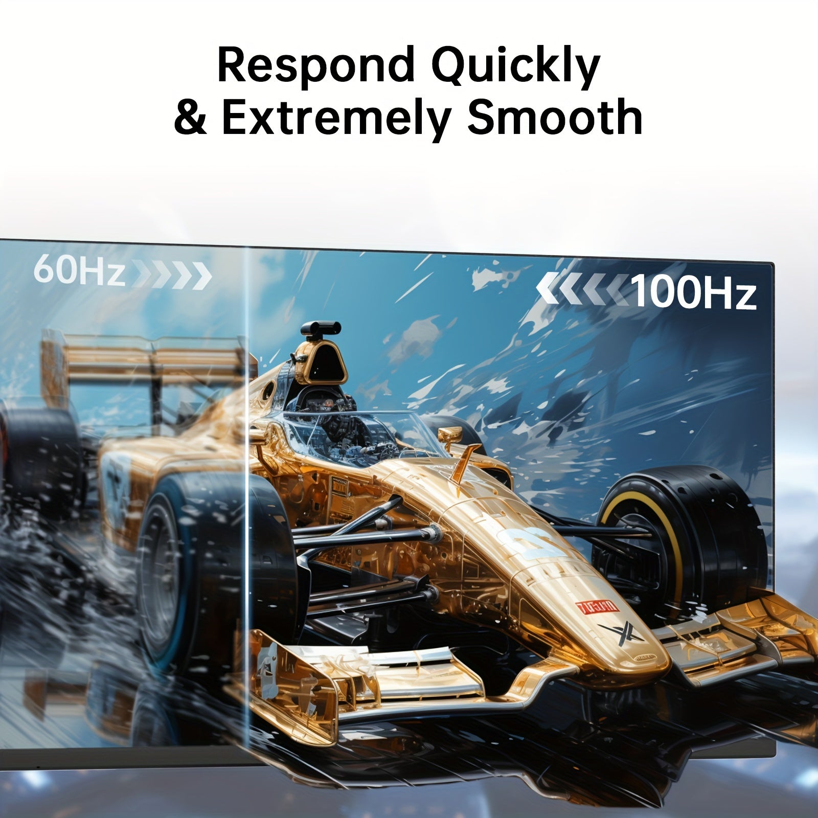 24" Full HD KTC Monitor - High-Performance 1080P Gaming Monitor with 100Hz FreeSync, HDR10, VESA Mount, ZeroFrame Design, Adjustable Tilt, VGA, Earphone Ports - Ideal PC Work Monitor for Office and Gaming Enthusiasts