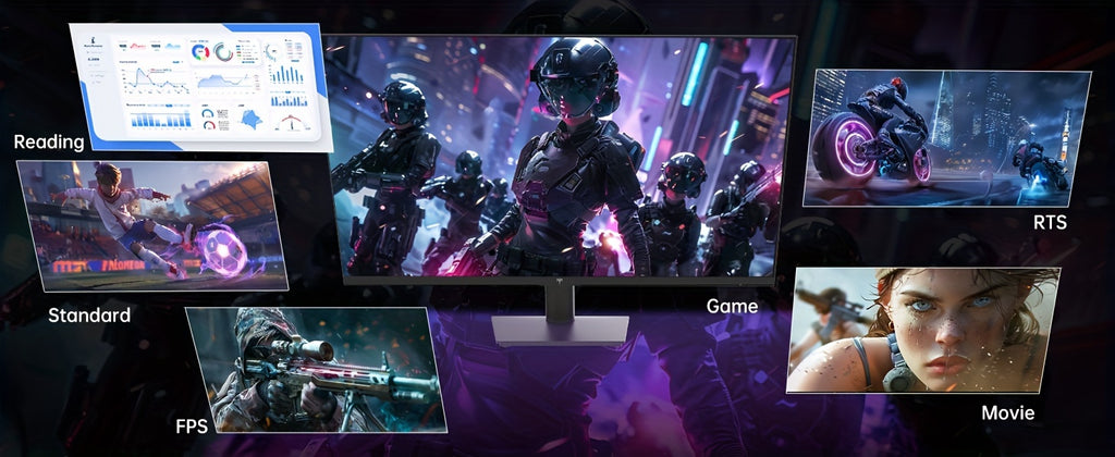 27" QHD 100Hz IPS Gaming Monitor - 2560x1440, 100% High Color Gamut, 123% SRGB, Anti-Blue Light, FreeSync & GSync, Ideal for Casual Gaming and Working