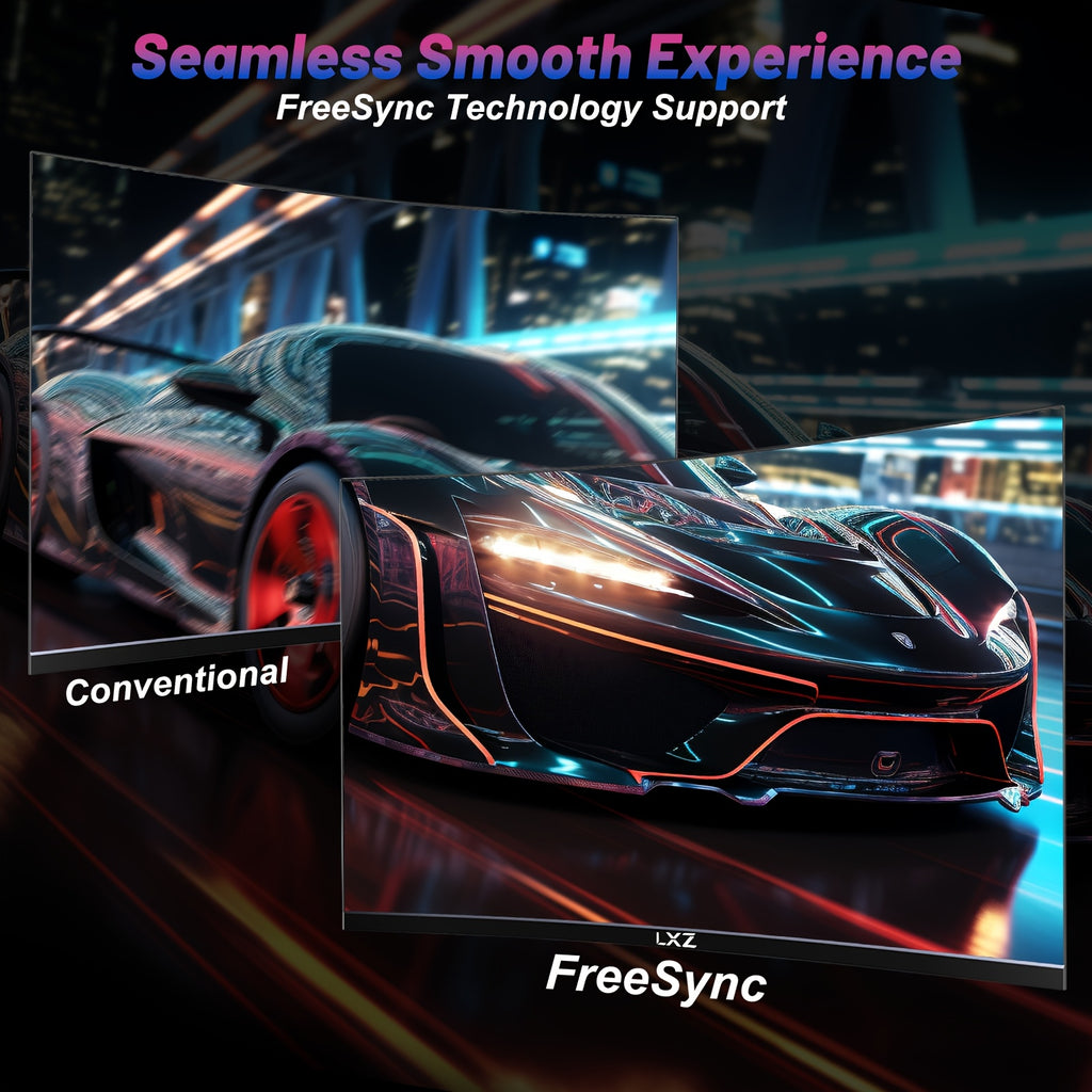 LXZ 32 Inch Curved Gaming Monitor 180Hz, 2K QHD(2560×1440P), 1500R PC Monitor, Frameless, Computer Display With FreeSync Technology, Wall Mountable, Gift For Boys Girls, Christmas Gift, Birthday Gift