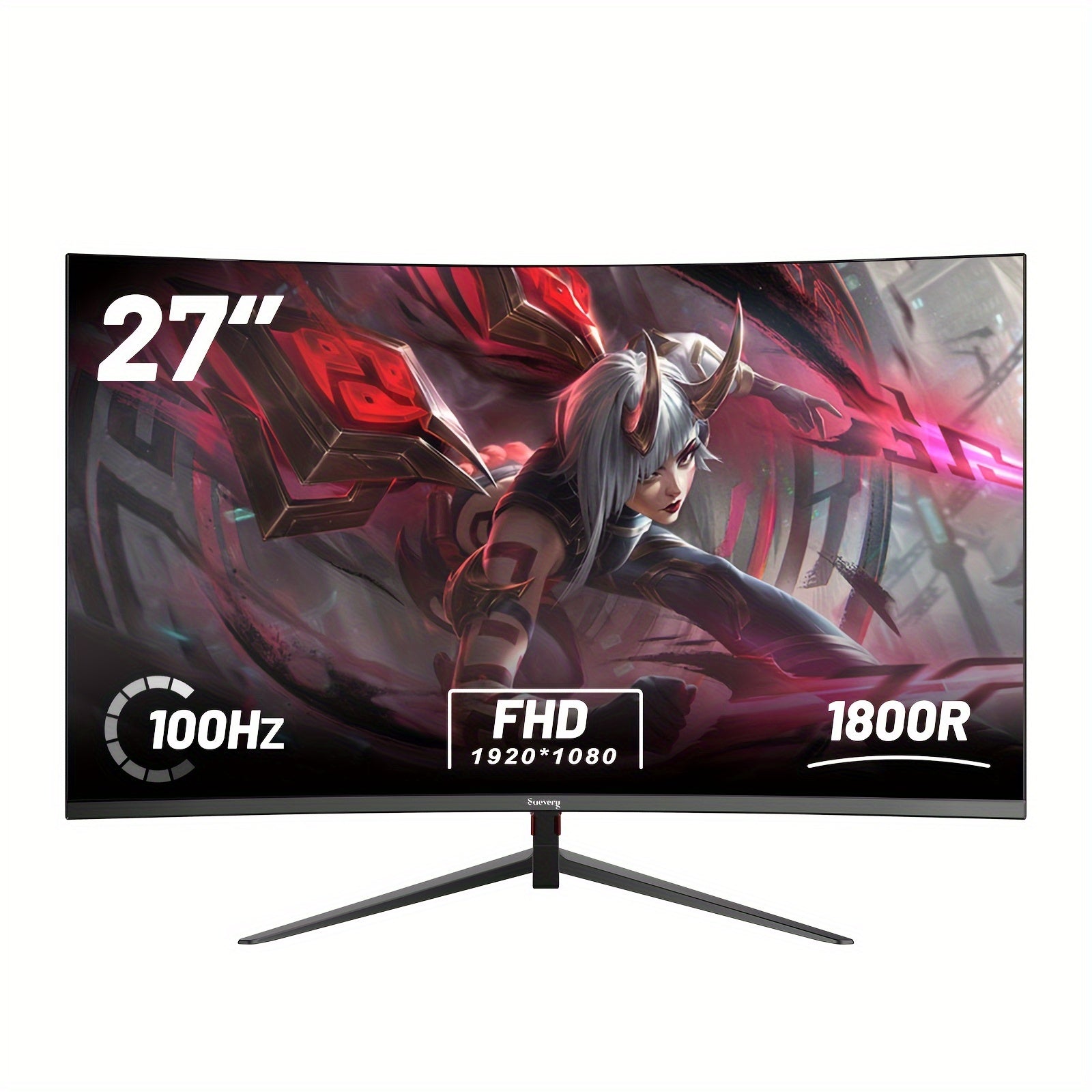 Suevery 34inch 21:9 UWQHD (3440x1440), 144Hz PC Screen, 1500R Ultrawide Curved Gaming Monitor, 1ms, FreeSync, 178° Wide Viewing Angle