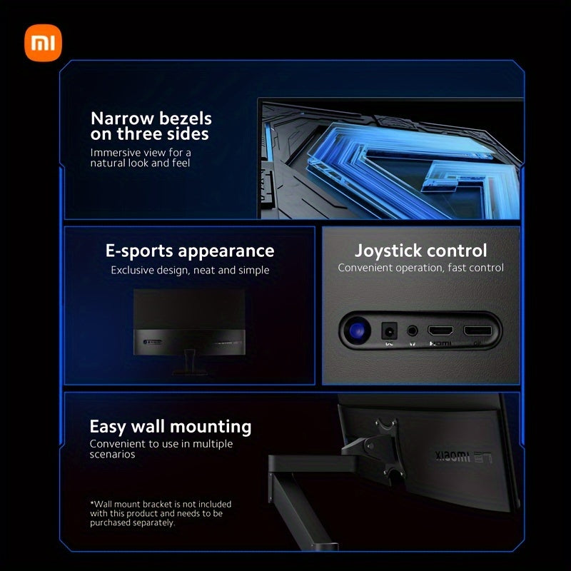 [Gaming Monitor] Xiaomi 27-inch Gaming Monitor | 165Hz 1ms GTG 1920*1080 Fast IPS HDR10 FreeSync Premium E<2 Professional Calibration 99% sRGB 178° Wide Angle Tilt Adjustment TUV Low Blue Light