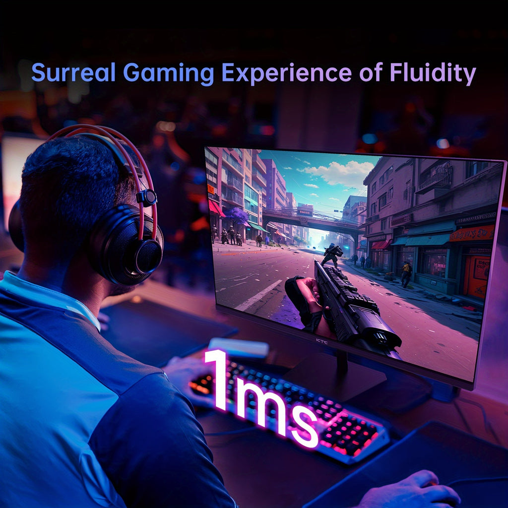 24.5'' KTC Gaming Monitor - 180Hz Fast IPS 1080P, 1Ms Response Time, 128%sRGB HDR10, Freesync, X2/DP1, VESA Mount, Tilt Adjustable, Xbox PS5 Switch Cable Included
