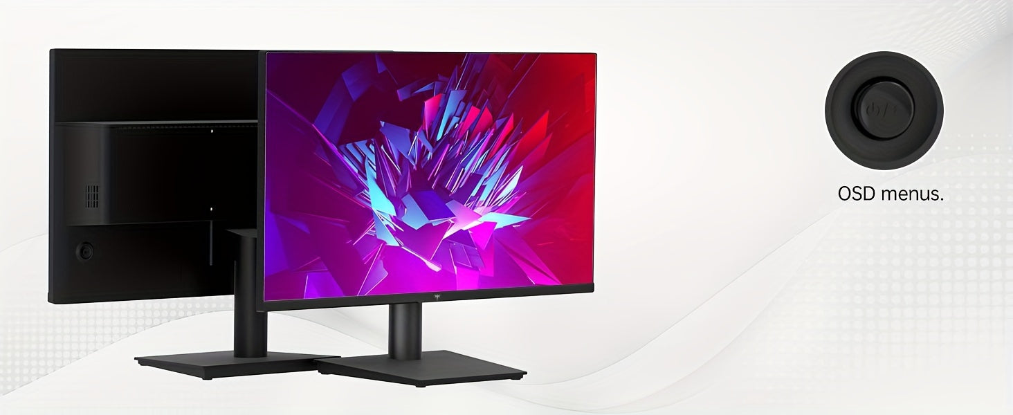 KTC 24 Inch Monitor - 1080P Monitor, 100Hz FreeSync Gaming Monitor With HDR10, VESA Mountable, Adjustable Tilt, ZeroFrame Design, HDTV, VGA, Earphone Ports, PC Monitor Work Monitor For Office
