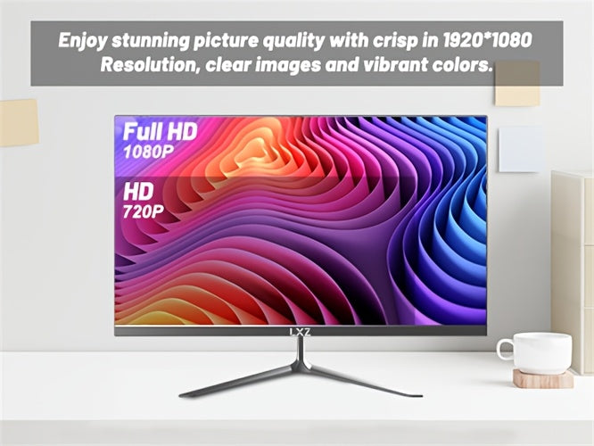 LXZ 24.5" Gaming Monitor - 200Hz FHD 1080P, Frameless Design with Built-in Speaker, Wall Mount Compatible - Perfect Christmas or Birthday Gift for Gamers, Gaming Room Decor, Boys Girls, Computer Monitor