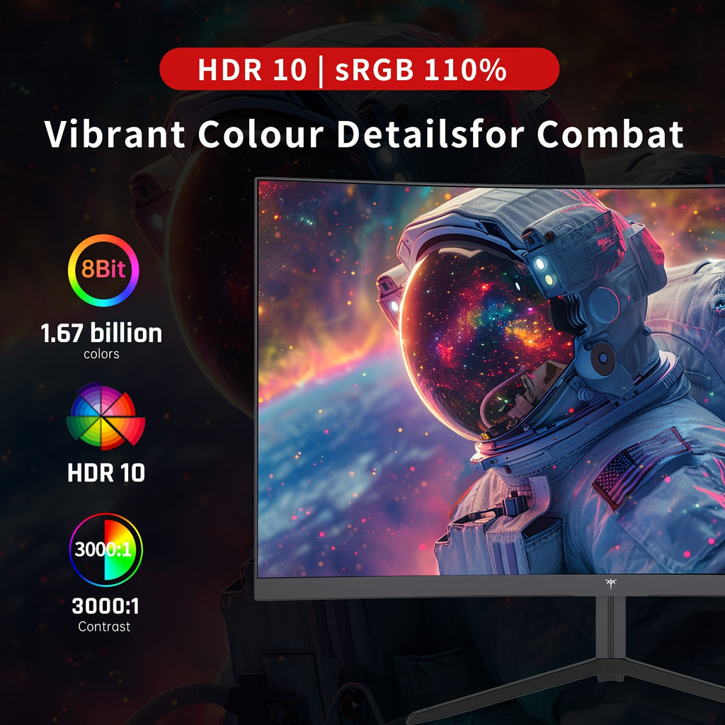 KTC 24 Inch 1500R Curved Gaming Monitor 165Hz, FHD 1080P VA 3ms Tilt Adaptive Sync HDR 110% SRGB DP/HDTV, VESA for Gaming Home Office Business PS5pcs Monitors