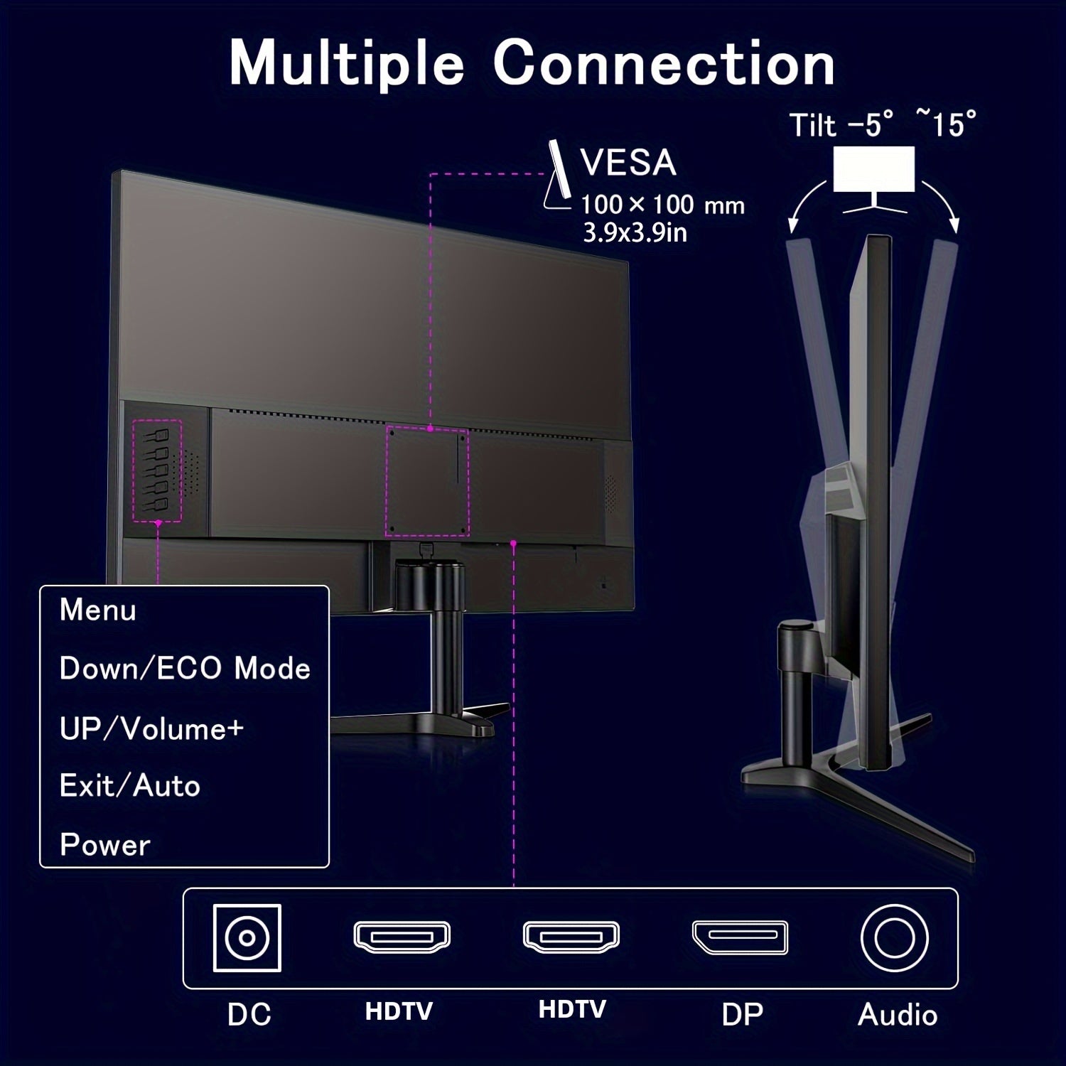 24 Inch FHD 1080P IPS Gaming Monitor Plus - Fast 165Hz Refresh Rate, 1ms Response Time, FreeSync Technology, 100% sRGB Color Gamut, HDR Support, HDMI and DP Connectivity, Built-in Speaker, Tilt Adjustable, VESA Mountable - Id