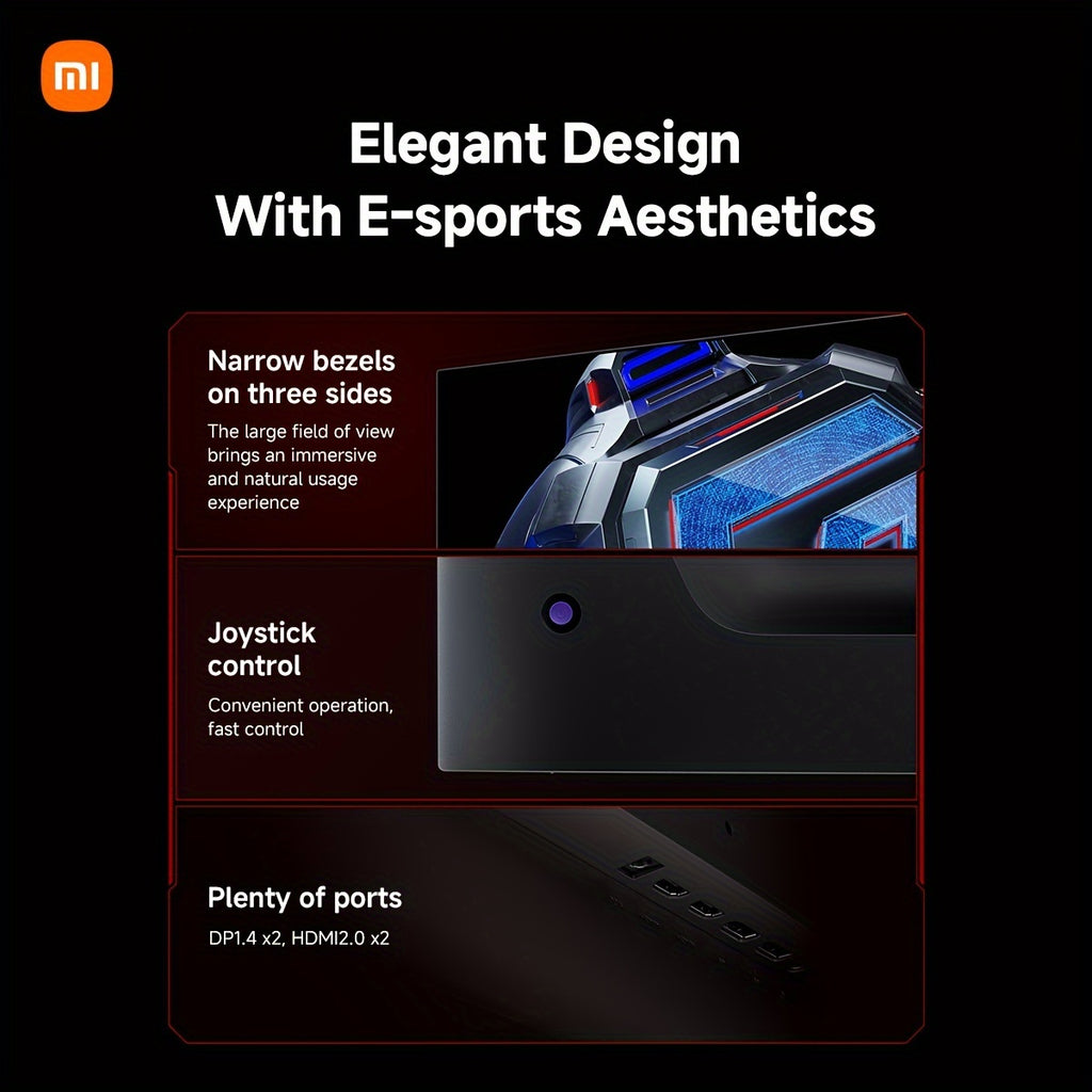 Xiaomi 2K Gaming Monitor G27Qi, 2560*1440, 2k Fast LCD, 1ms Response FreeSync, 180Hz Refresh Rate, 100% SRGB 95% DCI-P3, Low Blue Light Monitor