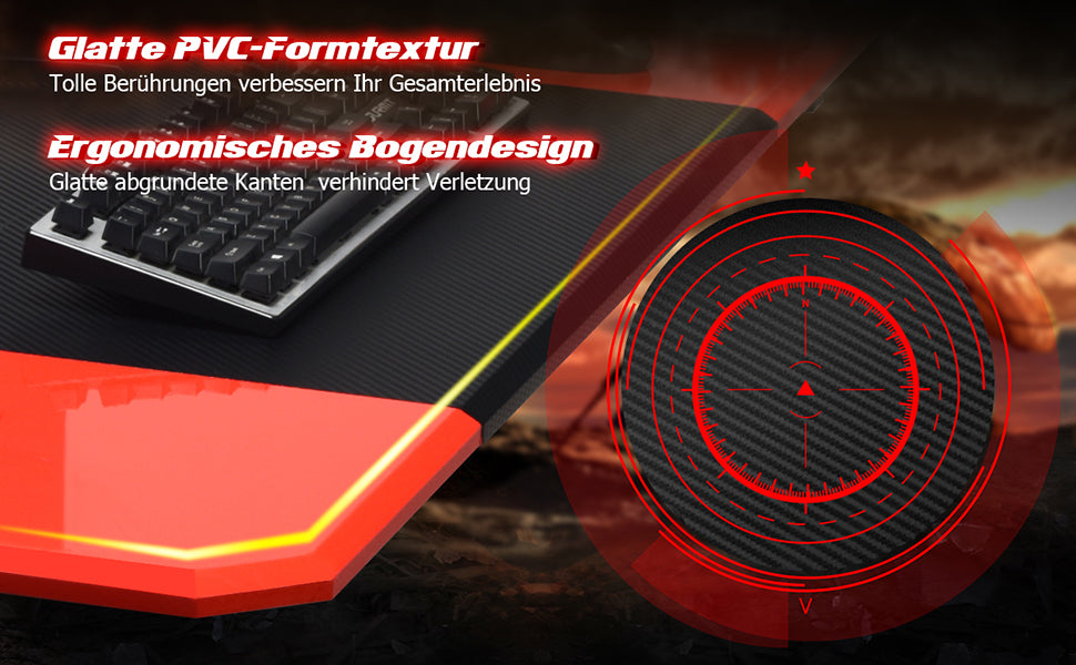 Z-shaped gaming table computer table PC table with mug holder headphones hooks and pit stands desk for home