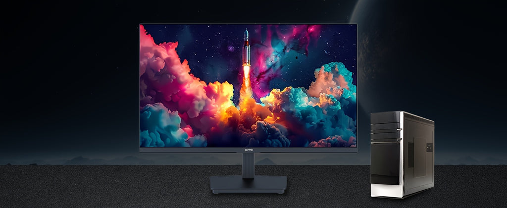 24" QHD 2K 100Hz IPS Gaming Monitor - 1300:1 Contrast, 122% SRGB, Anti-Blue Light, FreeSync & GSync, HDMI2.0/DP/Earphone - H24T27 for Gaming and Office Working
